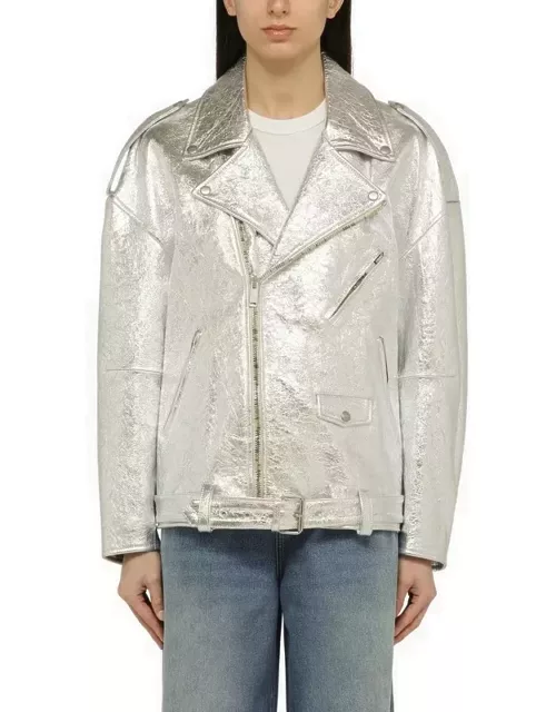 Silver leather jacket