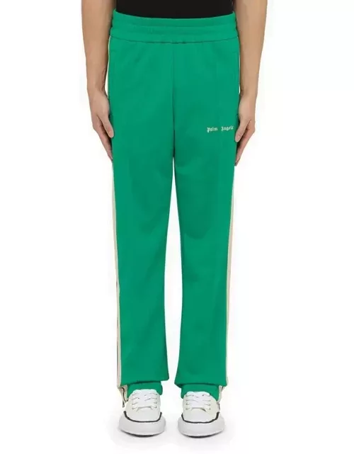 Green jogging trousers with band