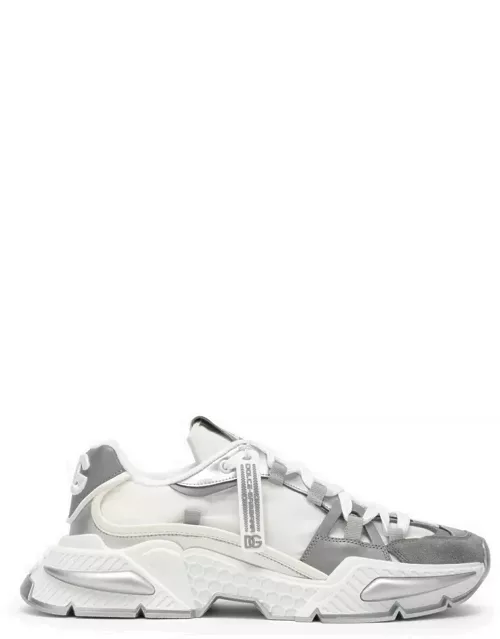 Air Master silver/white fabric sneaker