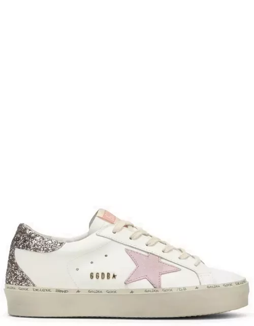 Hi-star white/pink/glitter sneaker