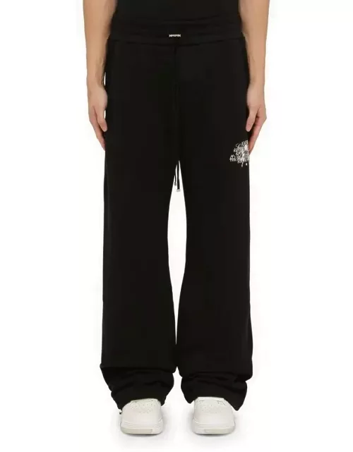 Black logoed jogging trouser