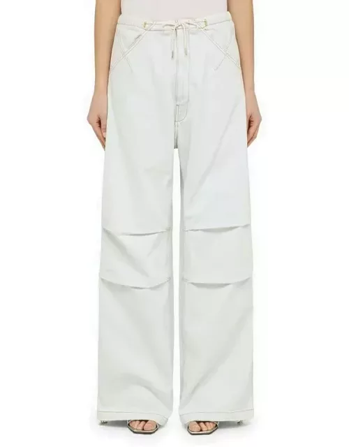 Ice-blue cotton Daisy wide trouser