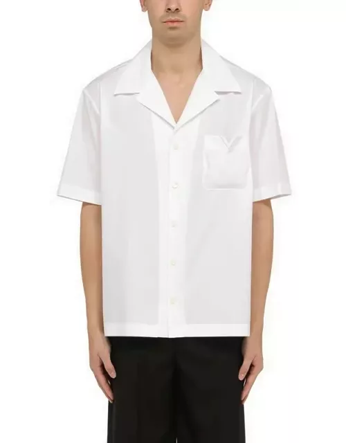 White cotton shirt with Vlogo