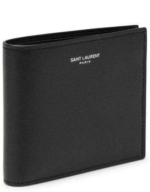 Black smooth leather East/West wallet
