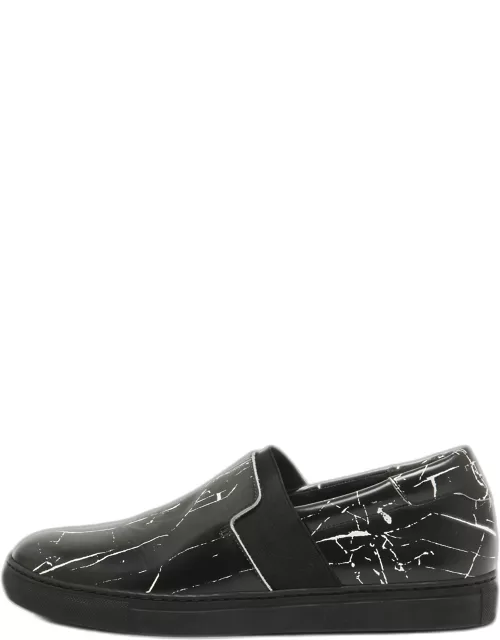 Balenciaga Black Leather Slip On Sneaker