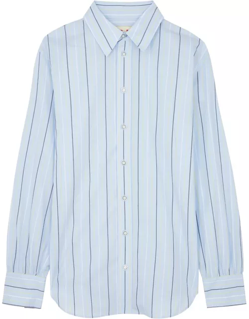 Marni Striped Cotton Shirt - Blue - 42 (UK10 / S)