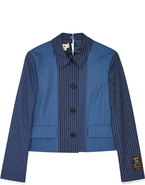 Marni Striped Wool Jacket - Blue - 42 (UK10 / S)