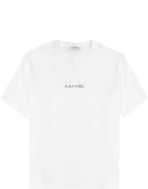 Lanvin Logo-embroidered Cotton T-shirt - White