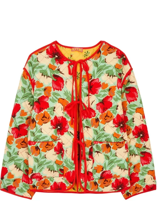 Kitri Theodora Floral-print Reversible Jacket - Multicoloured - L (UK14 / L)