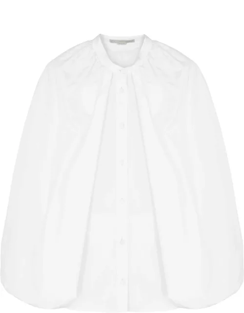 Stella Mccartney Cape-effect Cotton-poplin Shirt - White - 42 (UK10 / S)