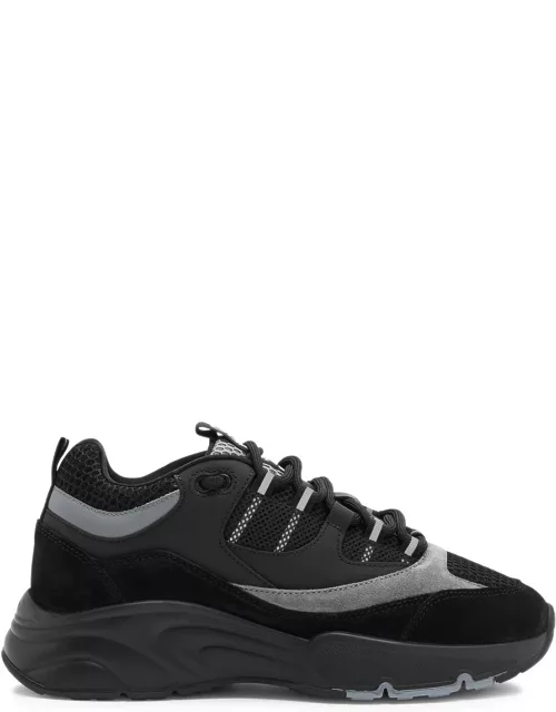 Cleens Aero Panelled Mesh Sneakers - Black Grey - 44 (IT44 / UK10)