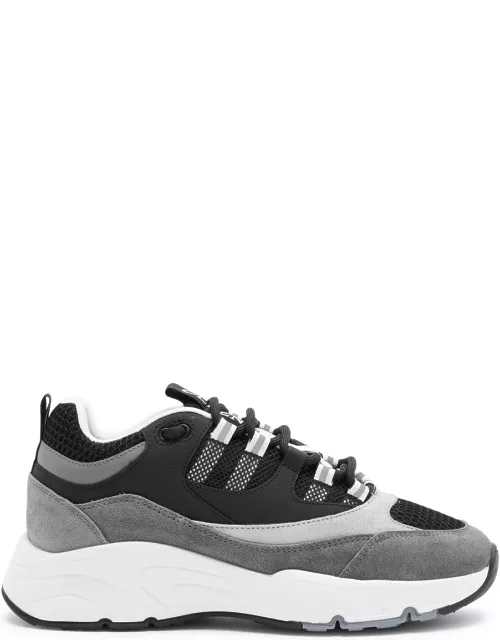 Cleens Aero Panelled Mesh Sneakers - Black And White - 42 (IT42 / UK8)