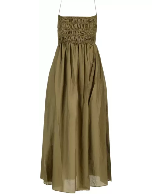 MATTEAU Olive Dress With Laces On The Back