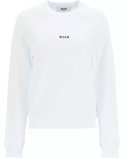 MSGM Mini Logo Cotton Sweatshirt