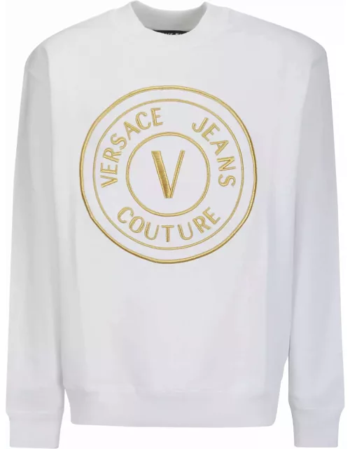 Versace Jeans Couture V-emblem Embroidered Crewneck Sweatshirt