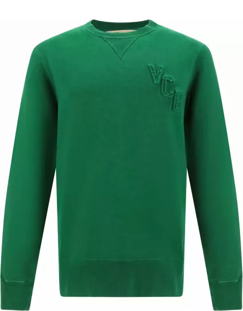 Golden Goose Journey Sweatshirt In Green Cotton Fleece