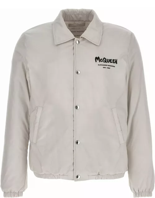 Alexander McQueen Logo Print Down Jacket