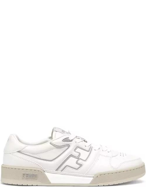 Fendi Low Top Sneaker In White Leather