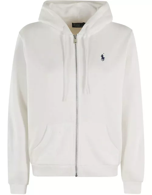 Logo Embroidered Zipped Drawstring Hoodie Polo Ralph Lauren