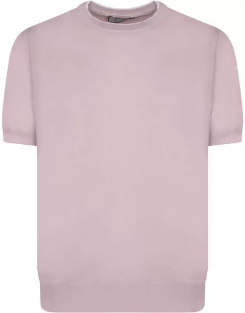 Canali Edges Pink/white T-shirt