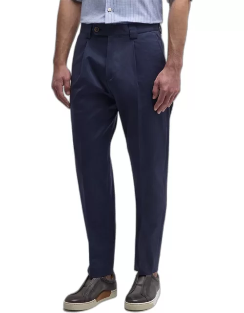 Men's Cotton Pleated Trouser