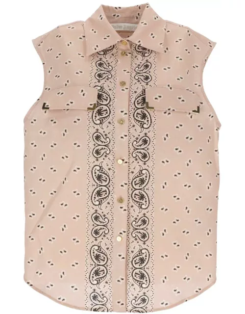 Palm Angels All-over Patterned Sleeveless Top