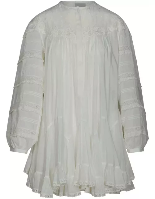 Isabel Marant gyliane Dress In White Silk Blend