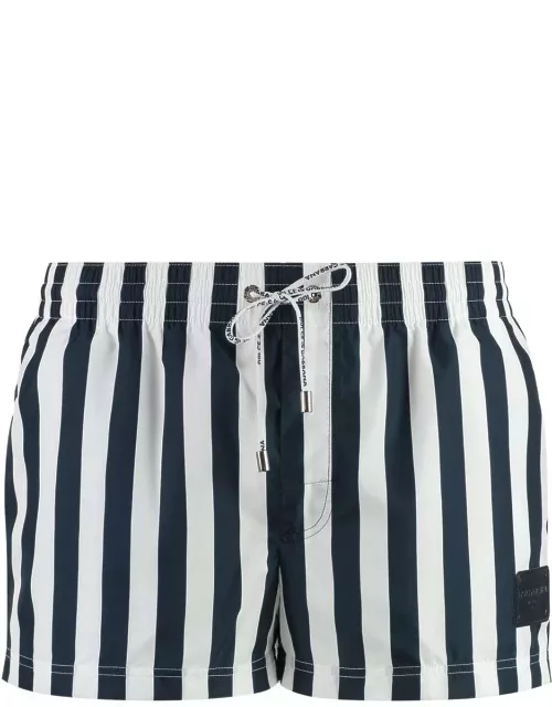 Dolce & Gabbana Striped Swim Short