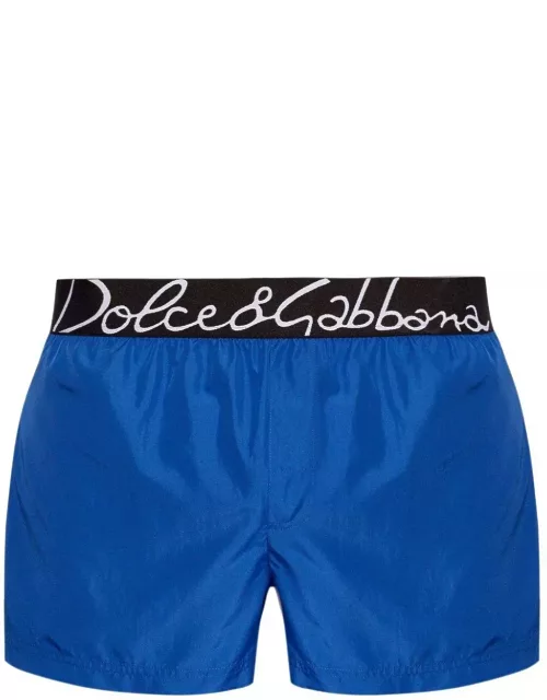Dolce & Gabbana Logo-waistband Swim Trunk
