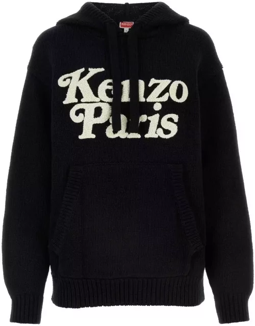 Kenzo Logo Detailed Drawstring Knit Hoodie