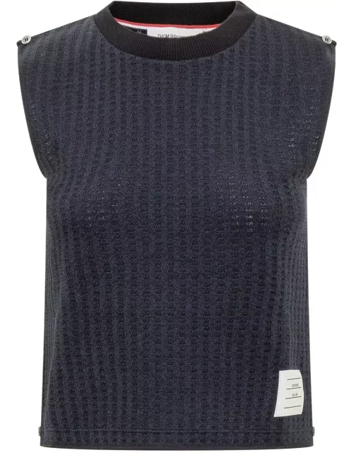 Thom Browne Logo Patch Knitted Top