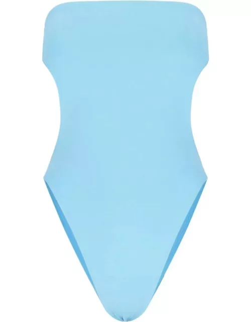Saint Laurent Strapless Cut-out Swimsuit