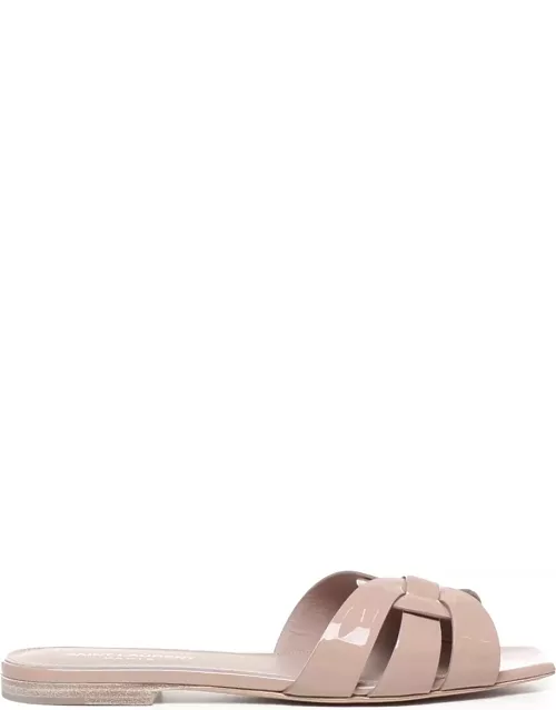 Saint Laurent Nu Pieds 05 Strappy Beige Rosé Patent Leather Sandal