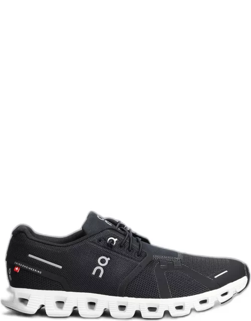 ON Cloud 5 Sneakers In Black Polyester