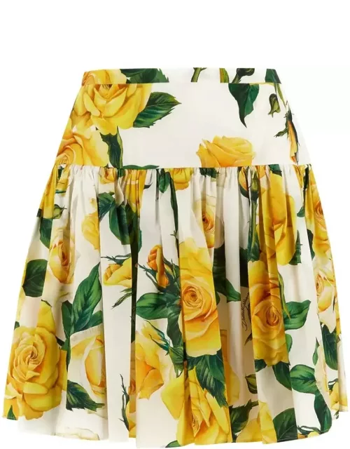 Dolce & Gabbana Floral Printed Mini Skirt
