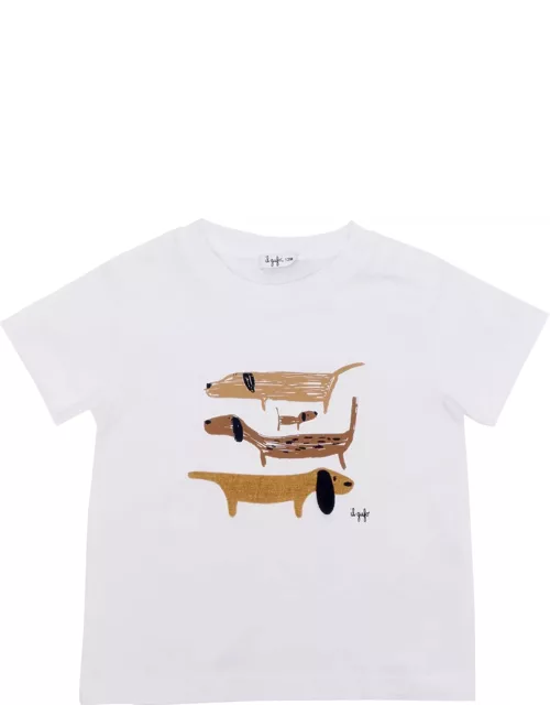 Il Gufo White T-shirt With Print