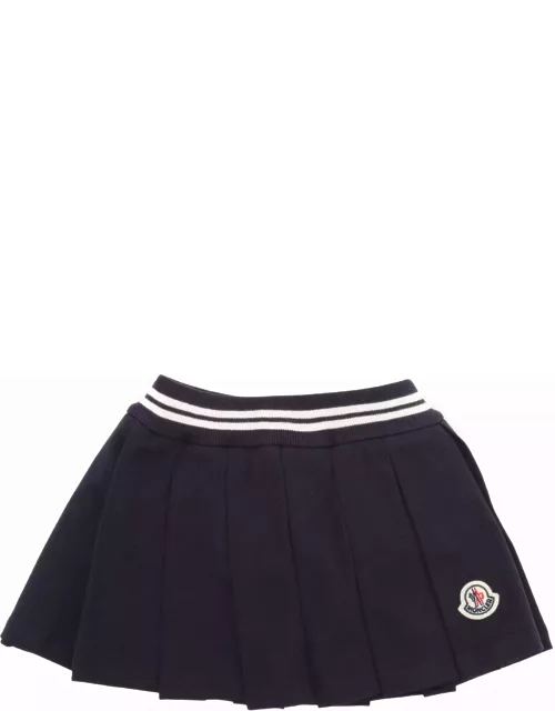 Moncler Blue Pleated Skirt