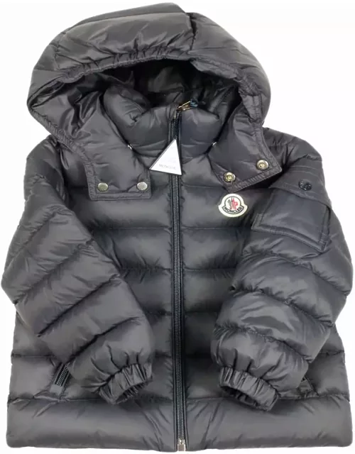 Moncler Jules Down Jacket Filled With Real Goose Down With Detachable Hood And Zip Closure-.