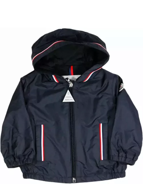 Moncler Windproof Jacket Granduc With Hood And Elasticated Cuffs And Bottom. Zip Closure