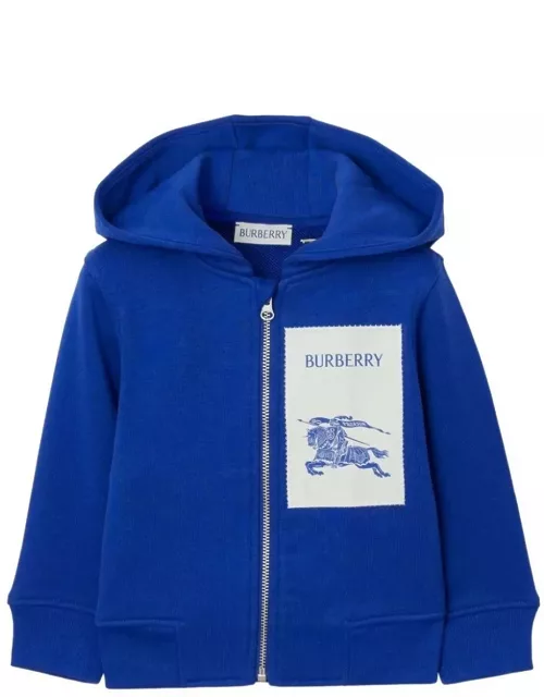 Burberry Ekd Logo-patch Zipped Hoodie