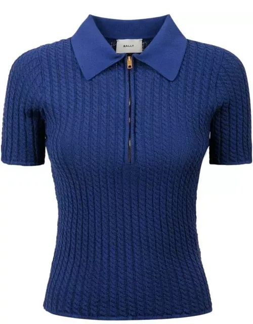 Bally Short-sleeved Knitted Polo Shirt