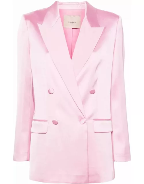TwinSet Satin Double Breasted Jacket