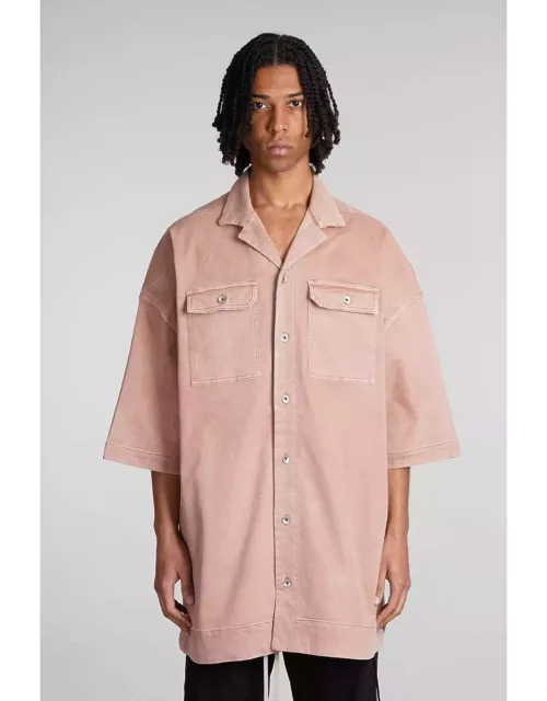 DRKSHDW Magnum Tommy Shirt Shirt In Rose-pink Cotton