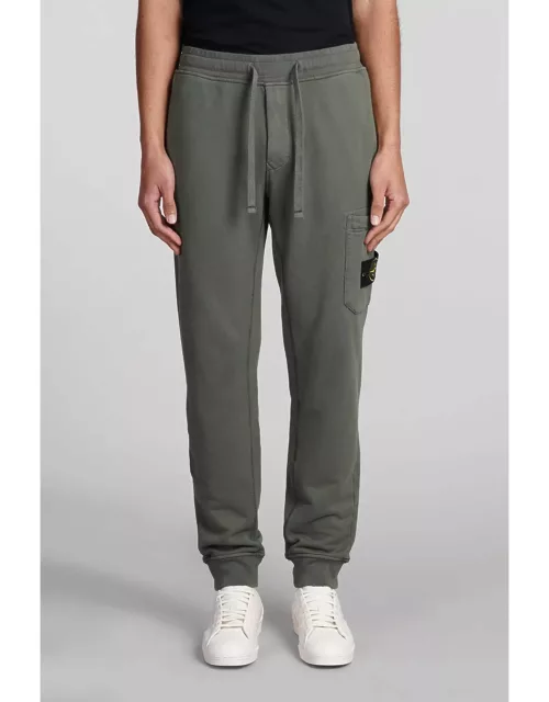 Stone Island Pants In Green Cotton