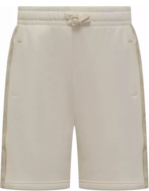 Palm Angels Cotton Shorts With Logo Lettering Band
