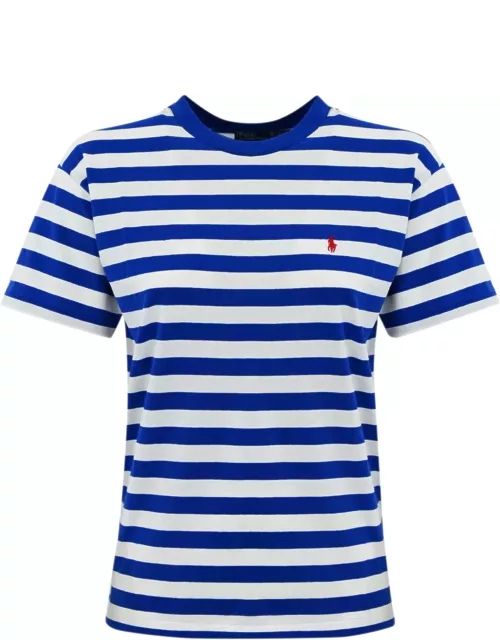 Polo Ralph Lauren Striped Cotton T-shirt With Logo