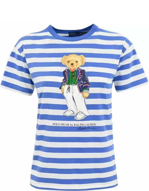 Polo Ralph Lauren Polo Bear Striped Cotton T-shirt