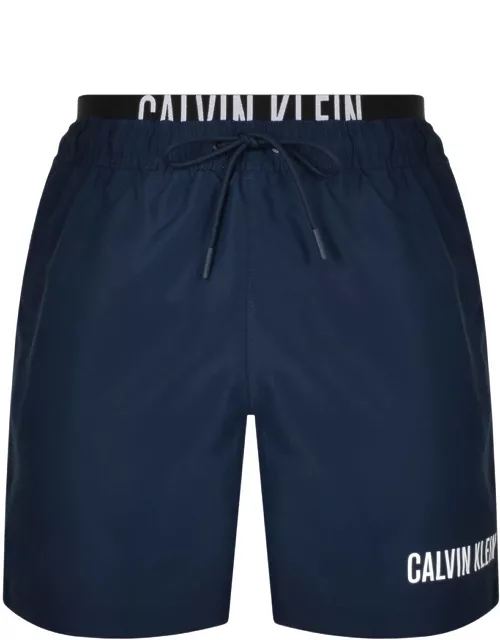 Calvin Klein Double Waistband Swim Shorts Navy