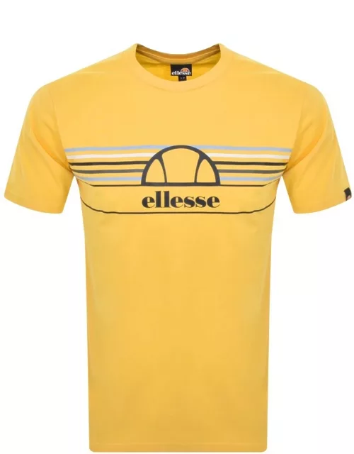 Ellesse Lentamente Logo T Shirt Yellow