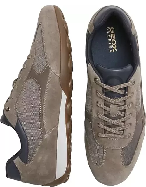 Geox Men's Snake Lace-Up Suede Dress Sneakers Gray